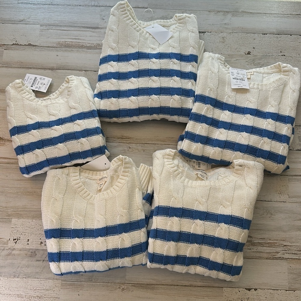 J Crew Kids Crewcuts 100% Cotton Cable-knit Sweaters